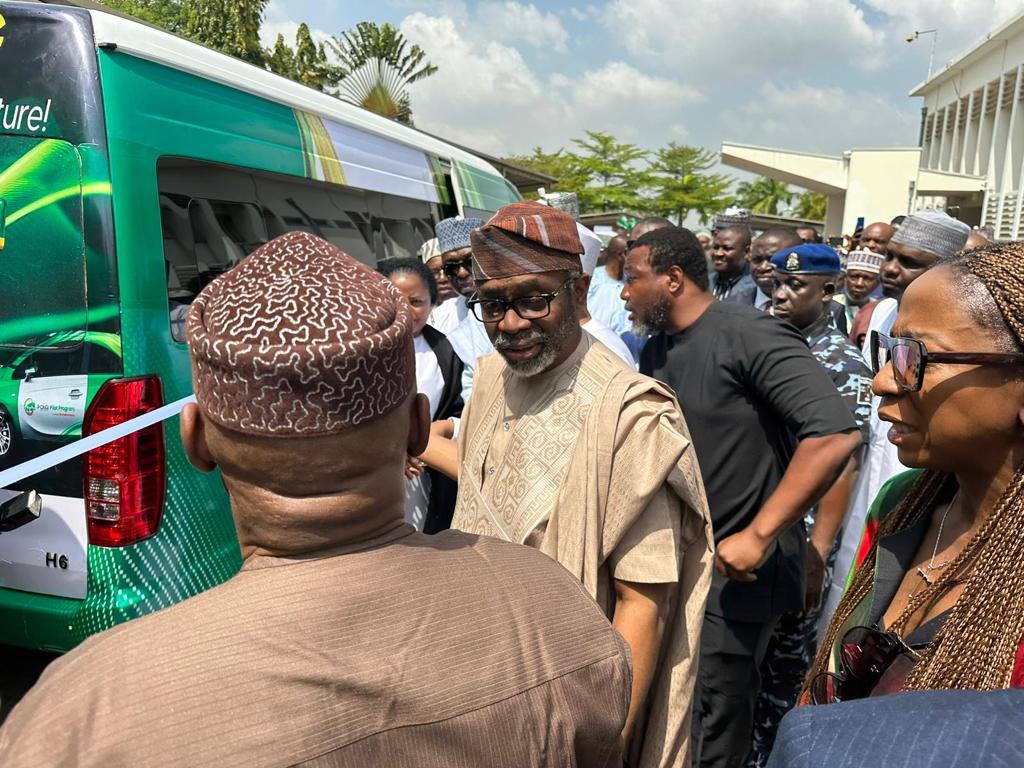 PHOTOS: FG flags off CNG bus initiative