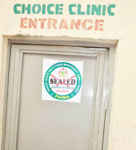 Kano clinic with 2 staff shut down