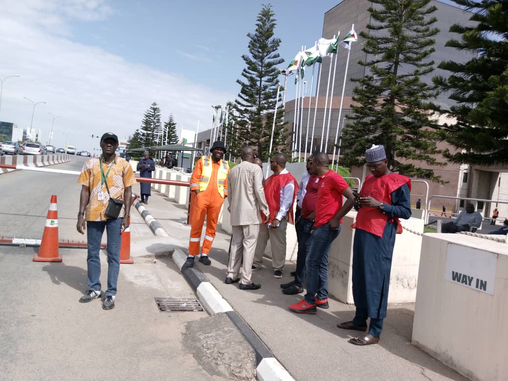 PHOTOS: Activities crippled at National Assembly, NNPC Headquarters over Labour strike