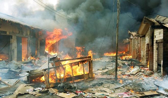 Traders lament as fire razes dozens of shops in Kano