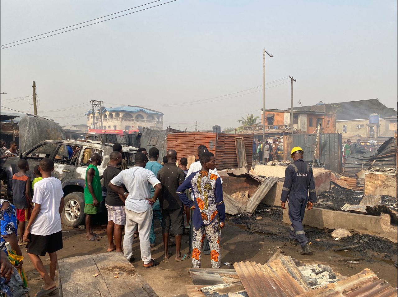 Shops, vehicles razed as gas explosion rocks Lagos market