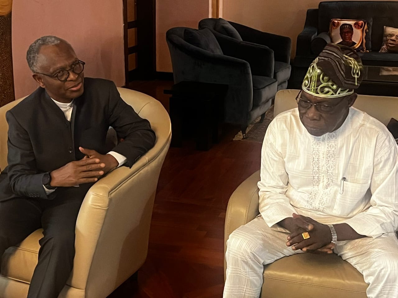 El-Rufai visits Obasanjo in Ogun, silent on discussion with ex-President