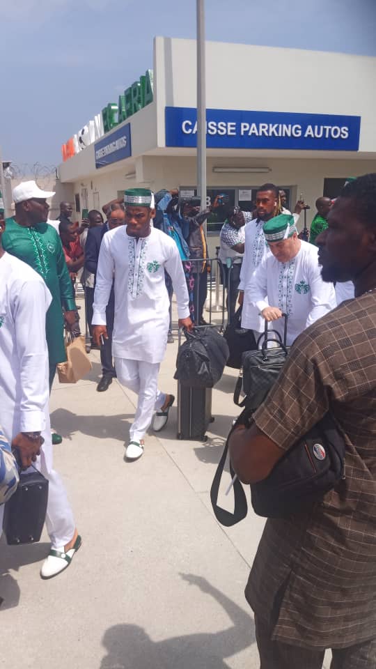 PHOTOS: Super Eagles land in Abidjan for 2023 AFCON