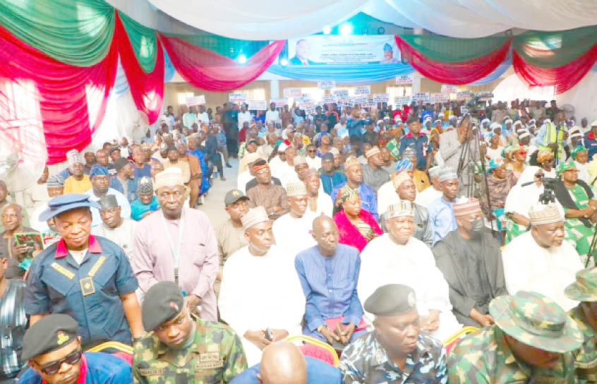 security operatives and locals during one of the town hall meetings with the fct minister at kwali recently