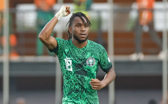 ademola olajide lookman of nigeria celebrates goal during the 2023 africa cup of nations quarterfinal between nigeria and angola