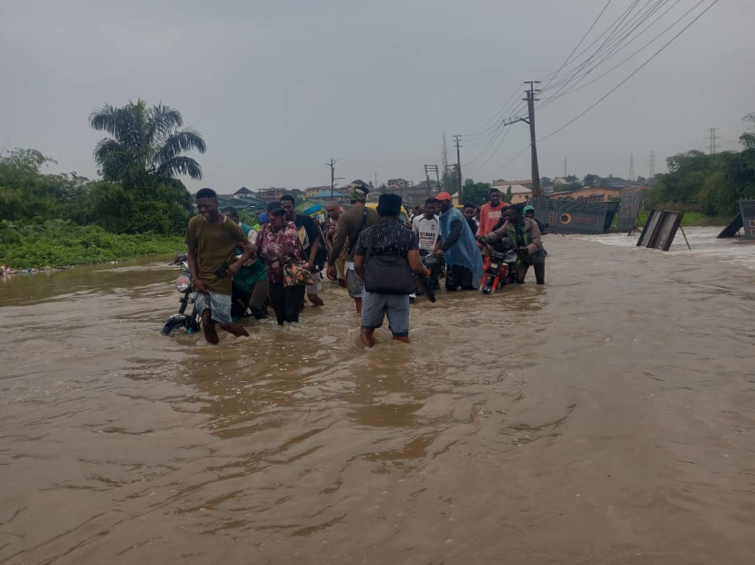 PHOTOS: Residents stranded as flood takes over Lagos communities