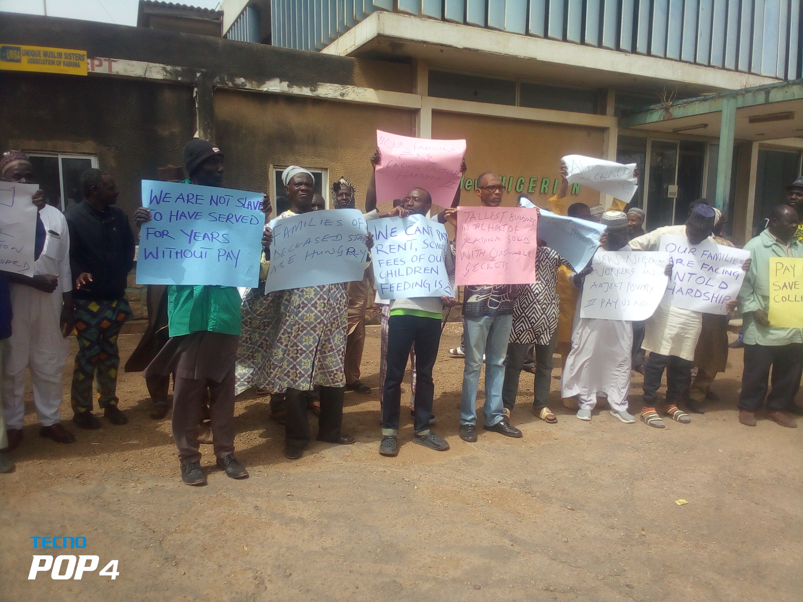 NNN workers stage protest over non-payment of benefits in Kaduna