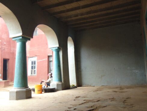 inside the zaure or reception area