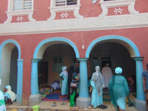 note the arches, designs on the walls,and windows above