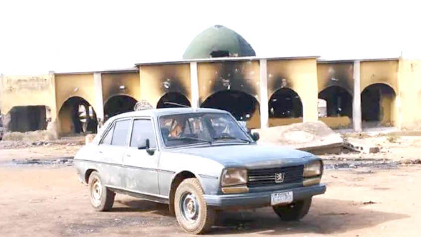 one of the burnt mosque in mangu