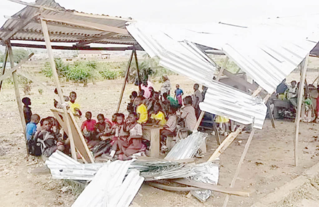 Bagusa: FCT community where pupils learn inside makeshift classrooms