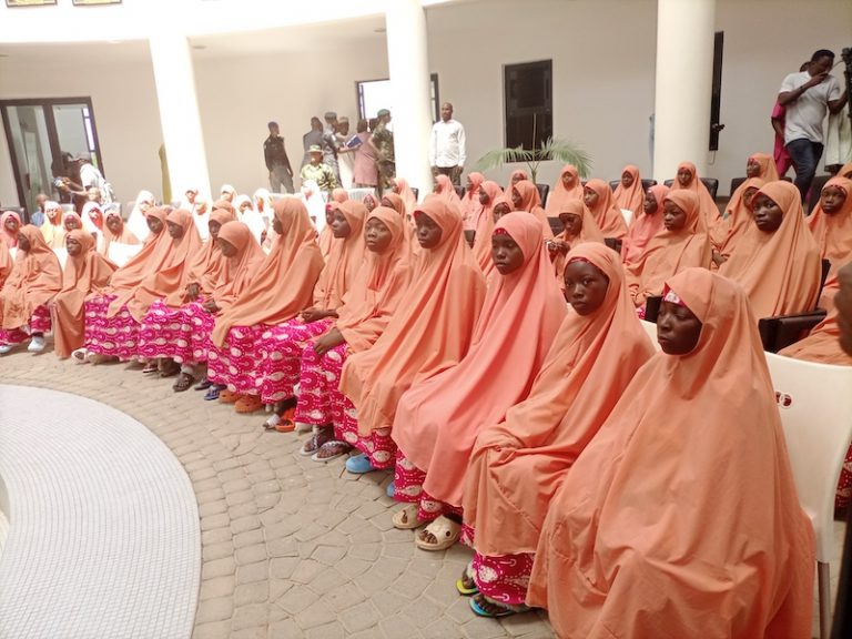 PHOTOS: Kuriga Pupils arrive Kaduna Govt House