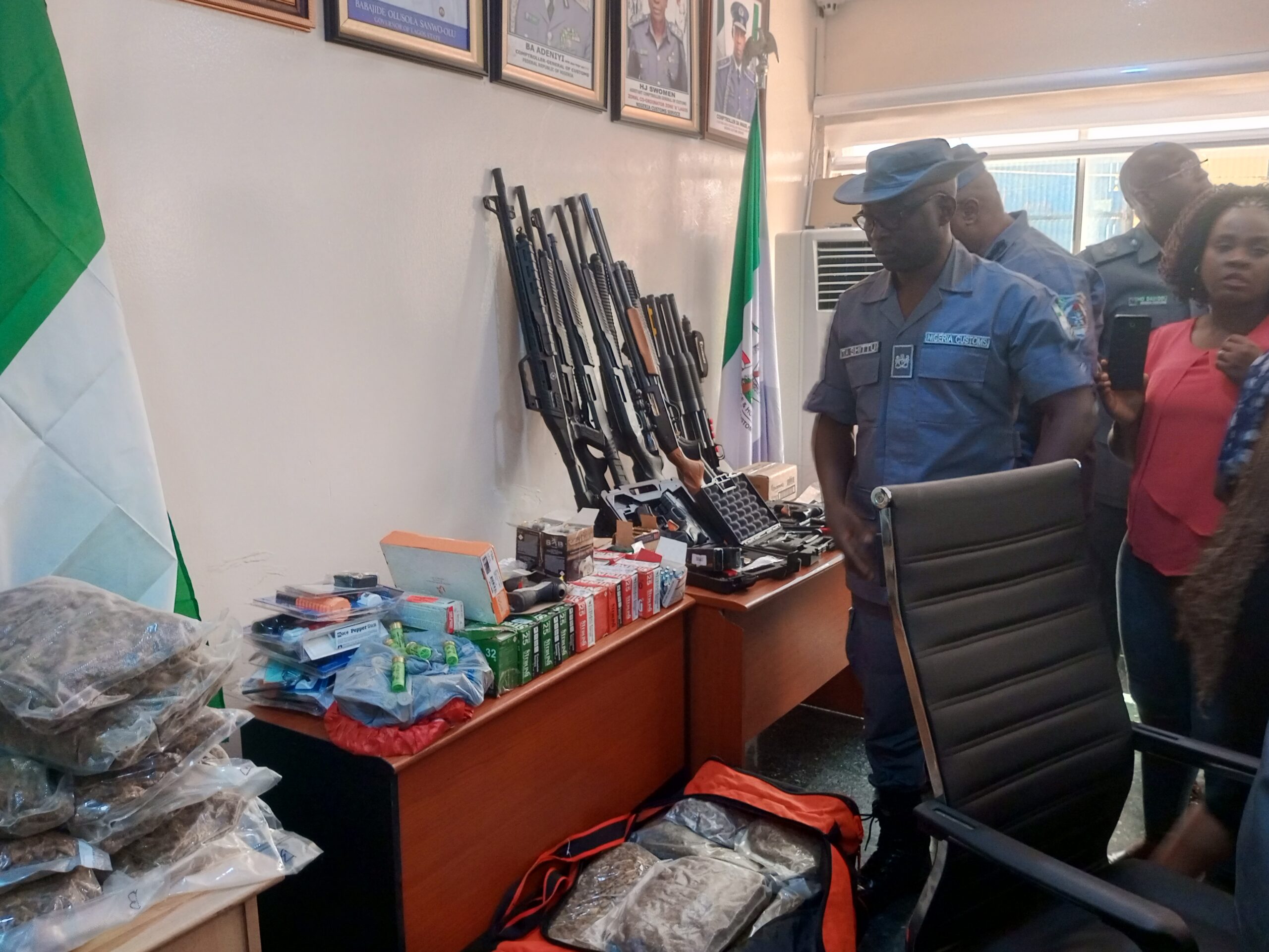 Customs intercepts arms, military uniform at Lagos port 