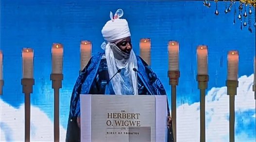 Reactions as Sanusi sheds tears at Wigwe’s funeral