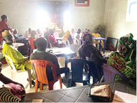 <p> Cross section of participants during the training</p> 