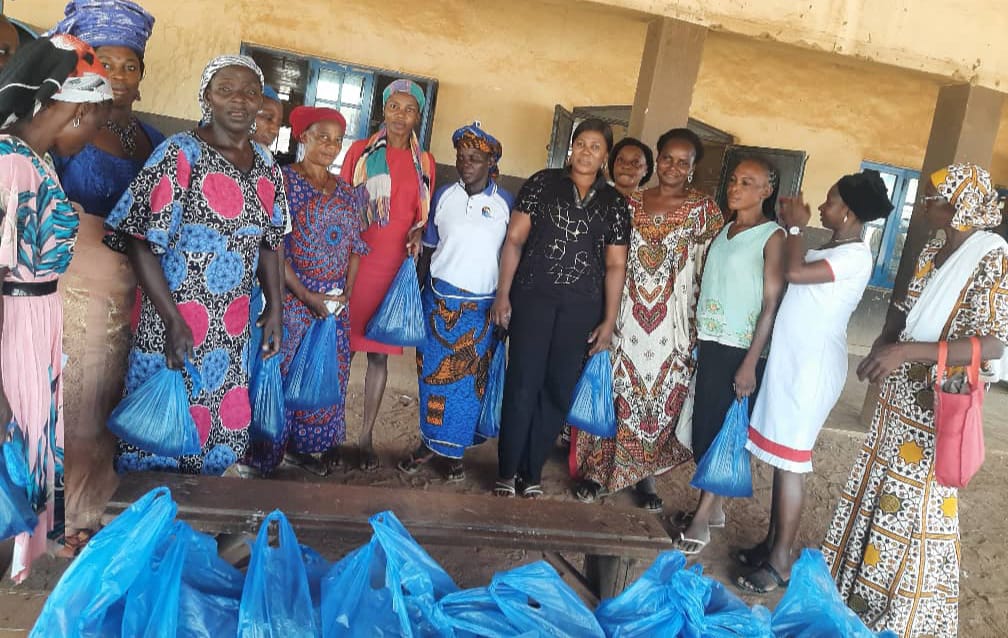 Nollywood Actress/Firefighter, Grace Agbo, celebrates birthday with widows, donates food items