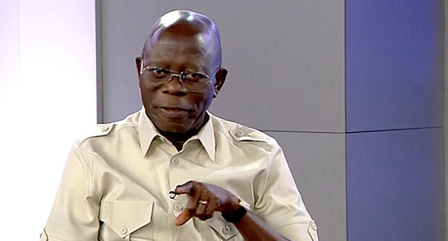 Edo gov’ship: Oshiomhole apologises to Urhokhide, says supporting Uzamere a mistake