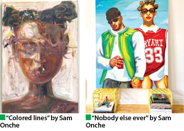 sam onche with his artworks2