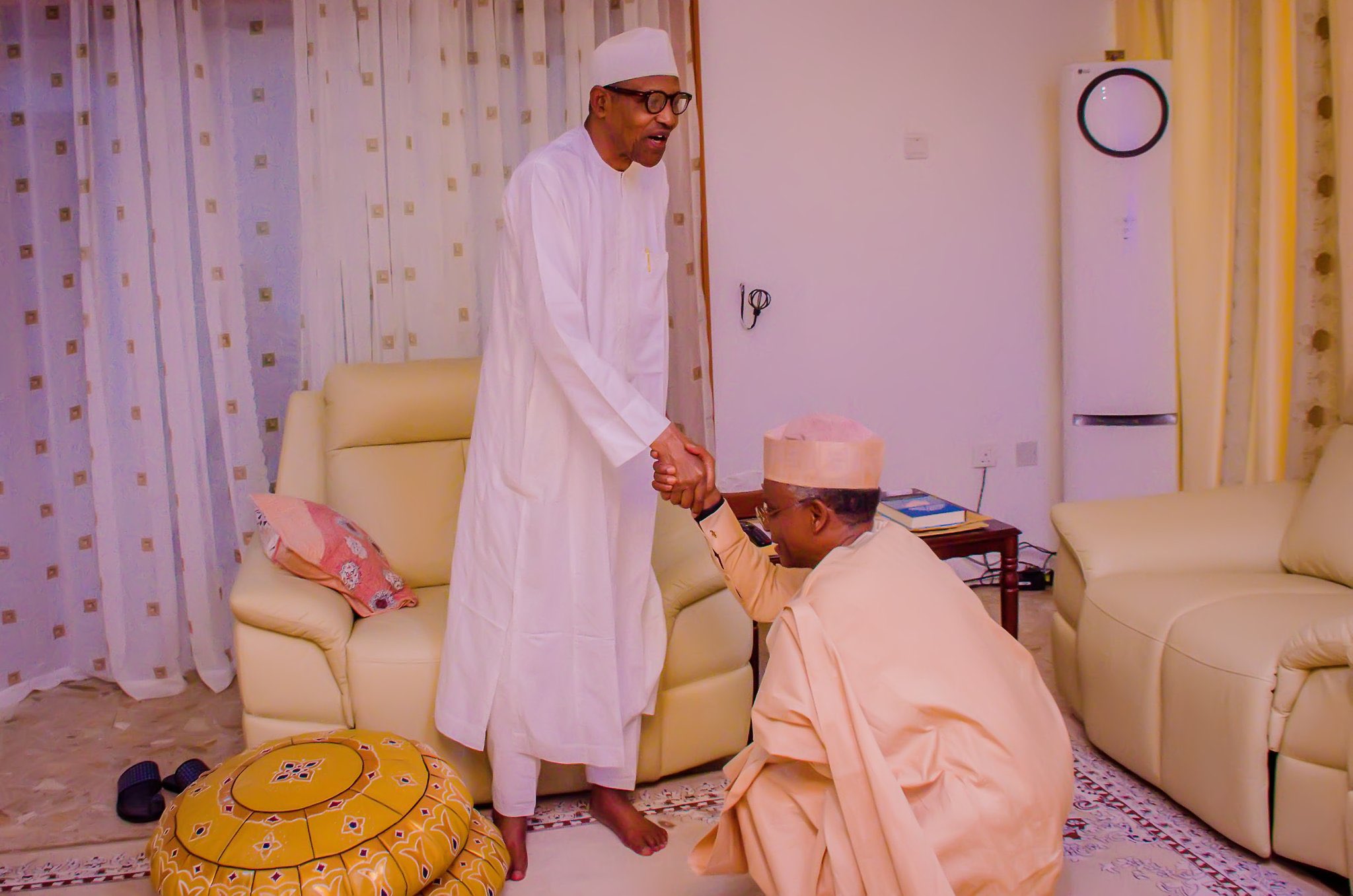 PHOTOS: After Atiku, Buhari hosts El-Rufai In Daura