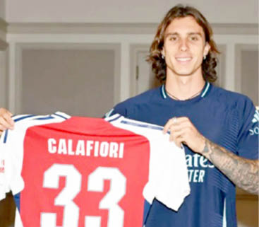 Arsenal sign Italy defender Calafiori from Bologna