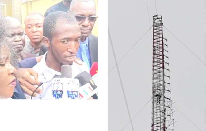 Man climbs mast, threatens suicide over hardship