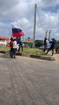 PHOTOS: Russian Flag Spreads Across Protest Grounds Despite Tinubu’s Warning Against Coup %Post Title