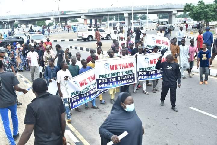 Drama as rival groups protest in Adamawa