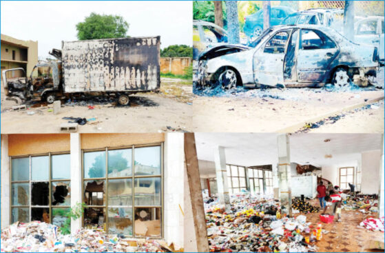 properties vandalized and looted when hoodlums hijacked #endbadgovernance protest in kano