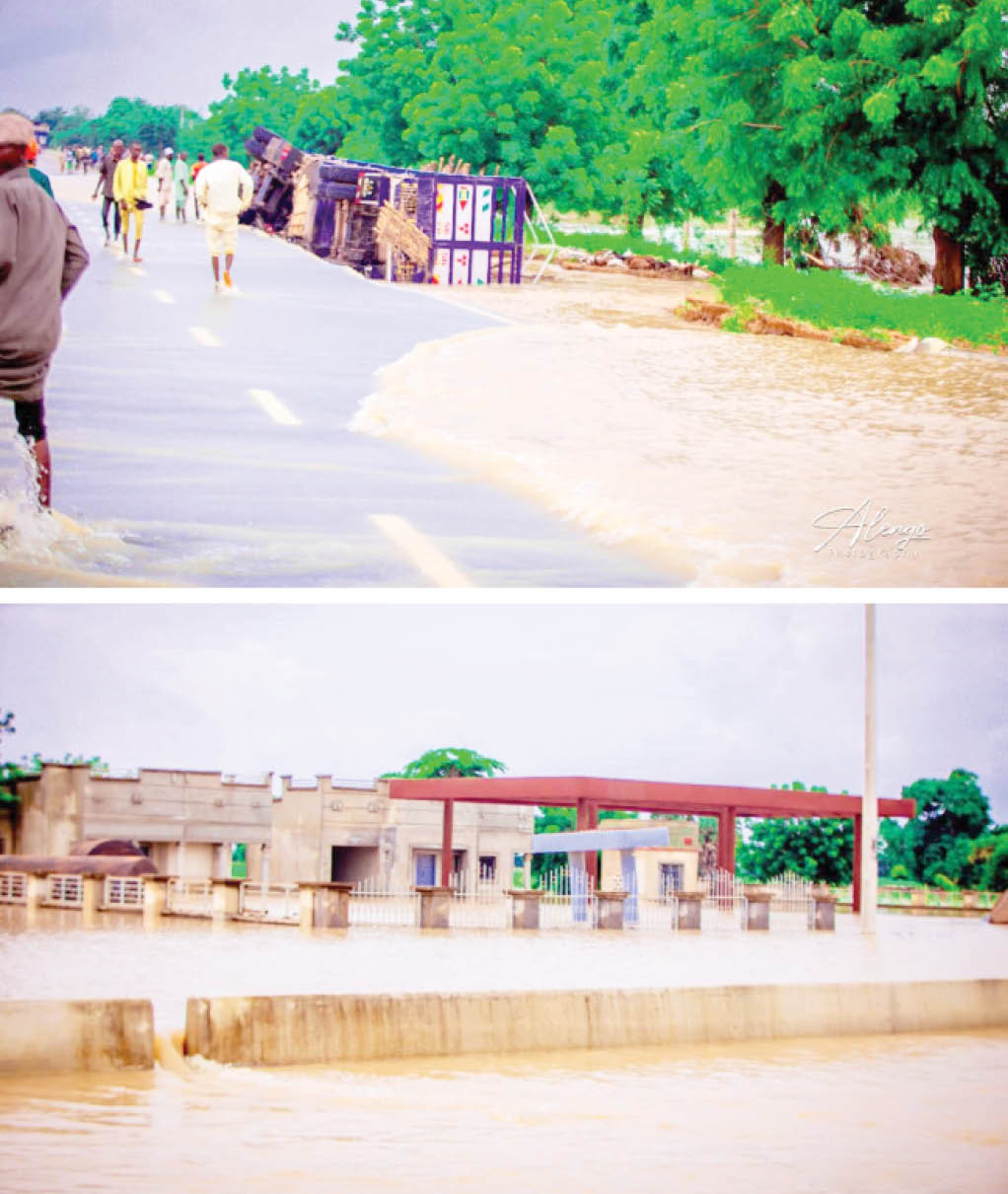 the flooded kano maiduguri expressway