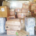 cartons of donated drugs