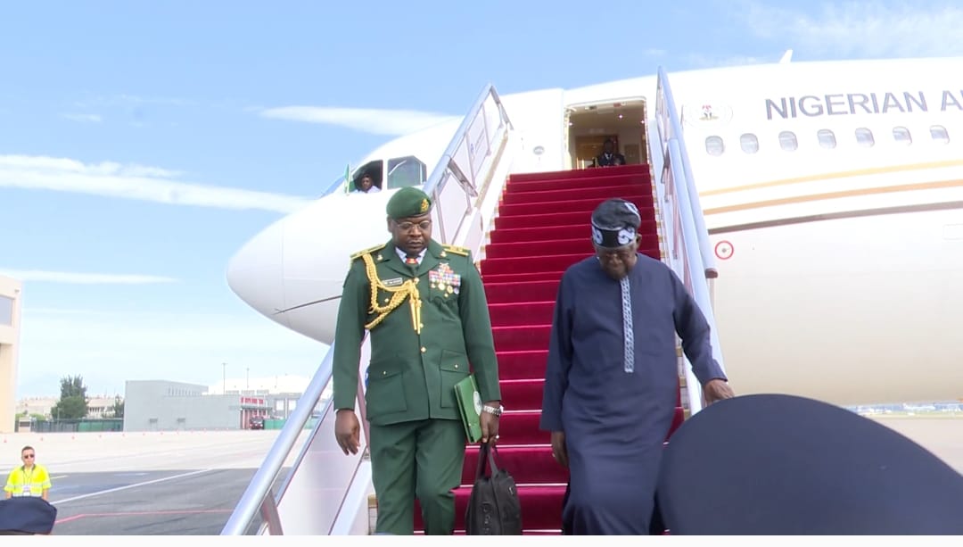 Tinubu arrives in China