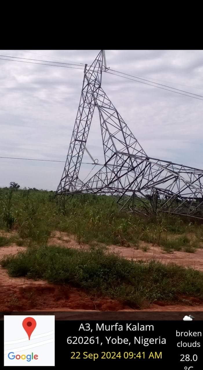 Again, Vandals Destroy TCN Electricity Tower in Yobe