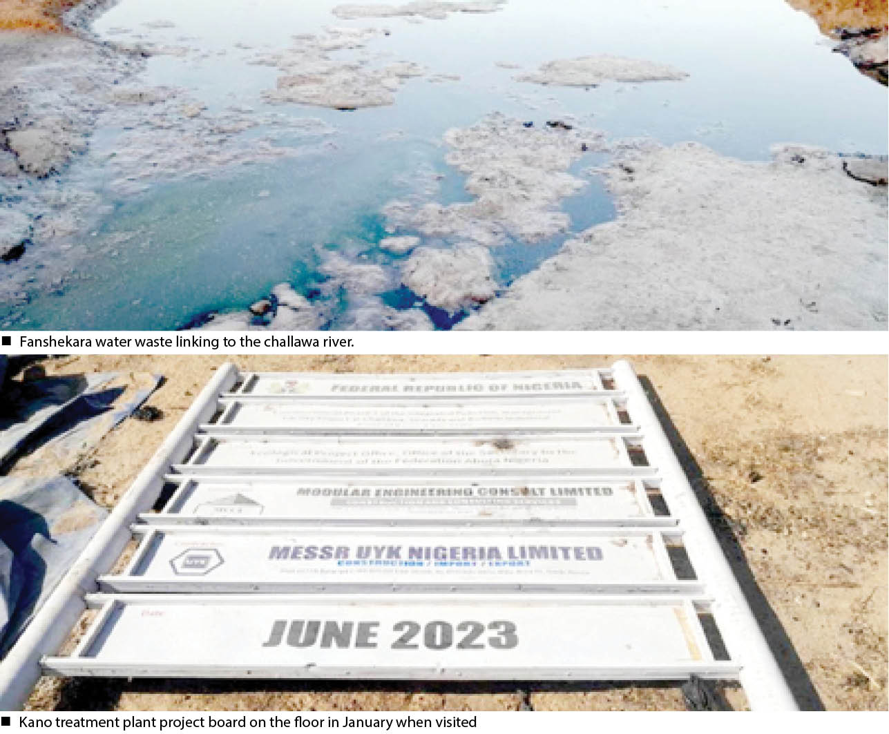 scientific analysis reveals excessive ammonia in kano drainages, river2