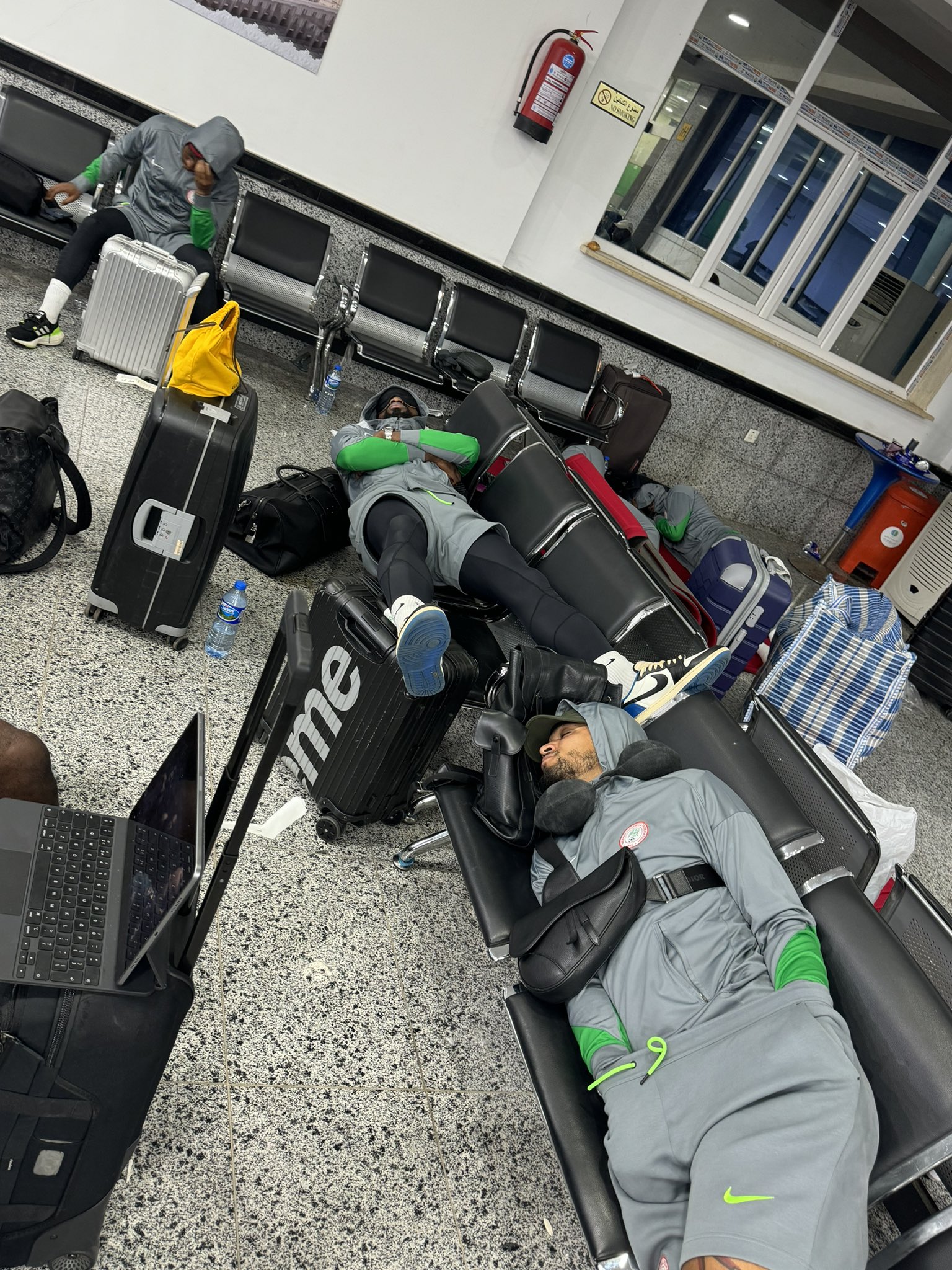 PHOTOS: Troost-Ekong shares pictures of stranded teammates at Libyan Airport 