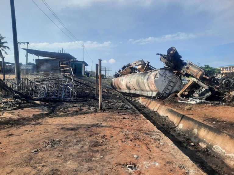 Residents injured, houses, vehicles burnt as tanker explodes in Ogun