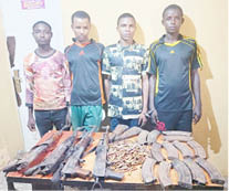 4 nabbed as police raid kidnappers’ den in Abuja, recover 4 AK-47 rifles