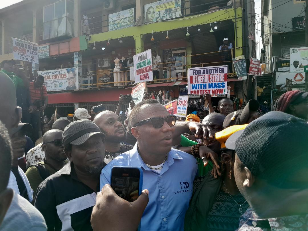 Sowore leads Lagos protest, demands release of Kanu, others  