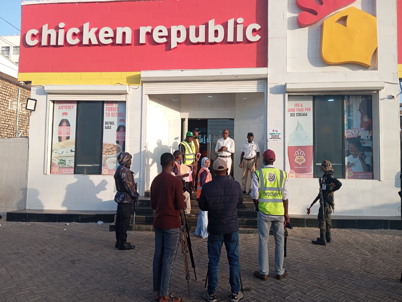 PHOTOS: Kaduna revenue agency seals off Bank, Chicken Republic outlet, BOA, others over N100bn tax liability