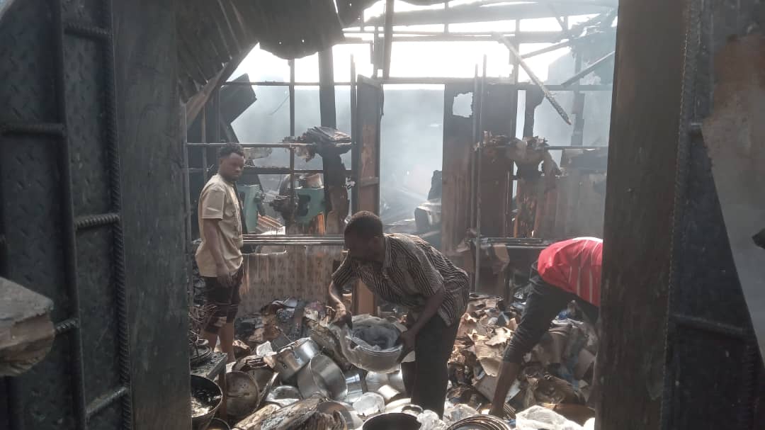 PHOTOS: Fire guts popular market in Lagos