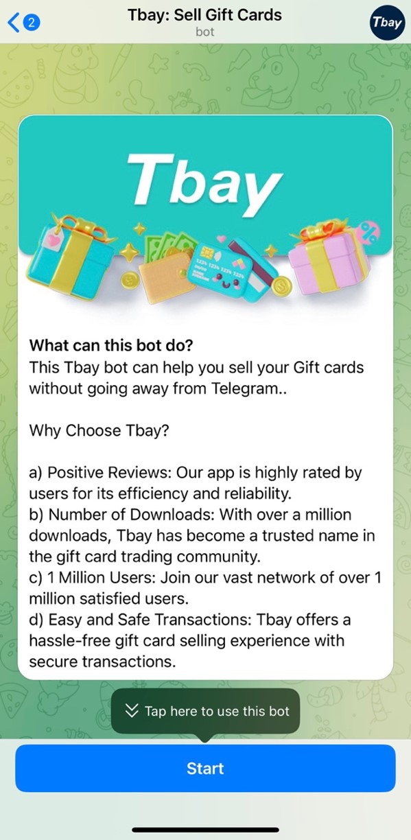 tbay telegram mini apps