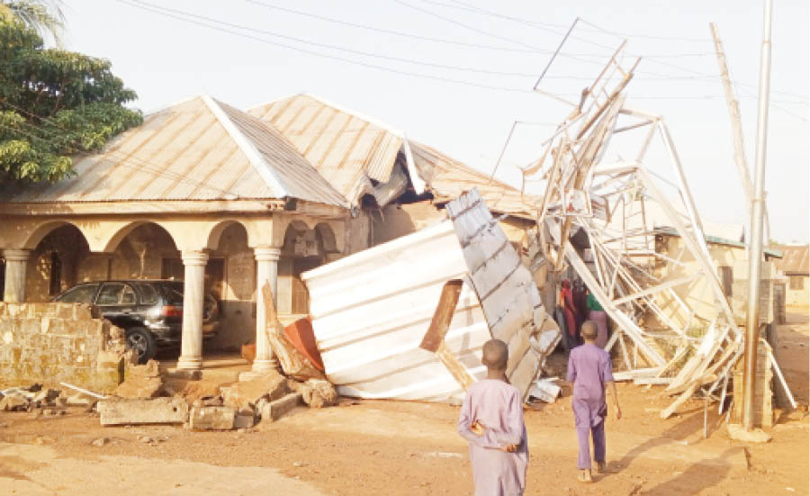 Family members escape as overhead tank collapses on house