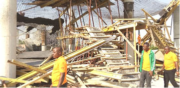 Segment of Samsung building collapses in Abuja