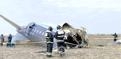 38 dead as Azerbaijani jet crashes in Kazakhstan