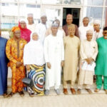 the management of the fct muslim pilgrims welfare board during their visit to headquaters of the media trust group in abuja yesterday