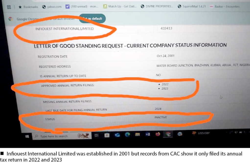 abuja kaduna road awarded to infiouest, not infoquest