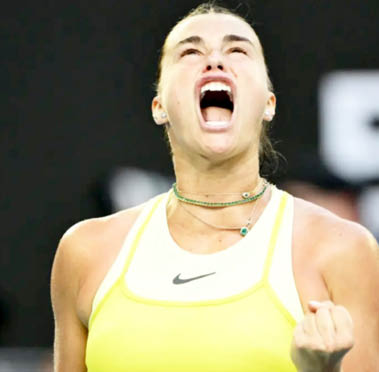 Sabalenka storms on as rain mars Australian Open