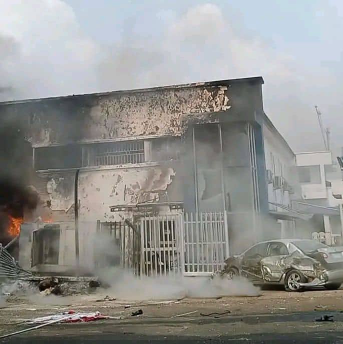 Residents killed, bank razed as Petrol Tanker bursts into flames in Delta