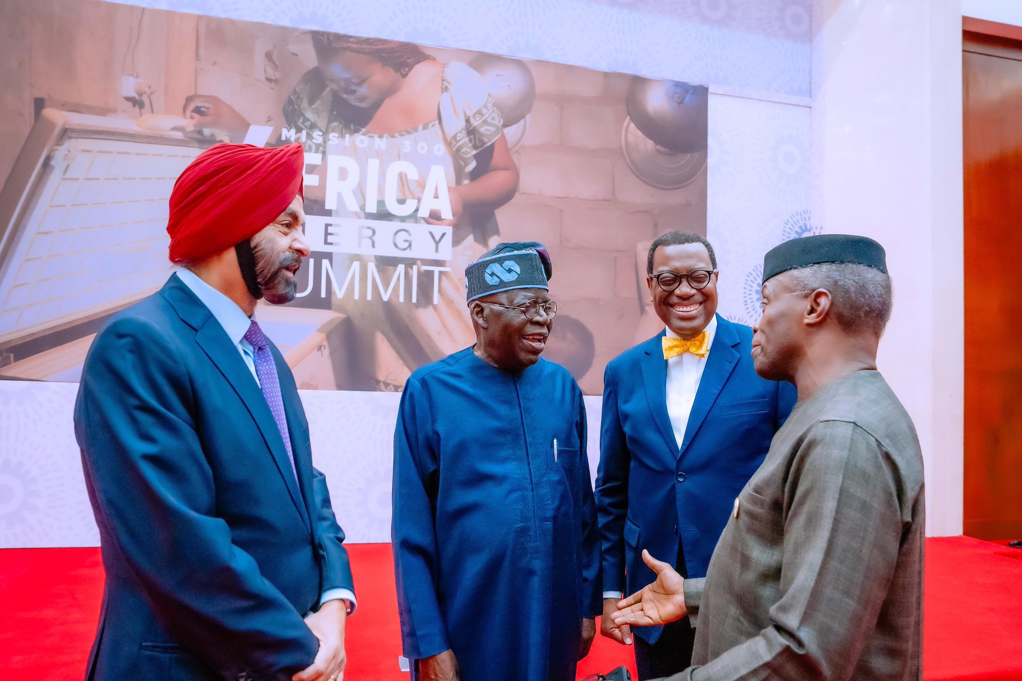 PHOTOS: Tinubu, Osinbajo meet in Tanzania