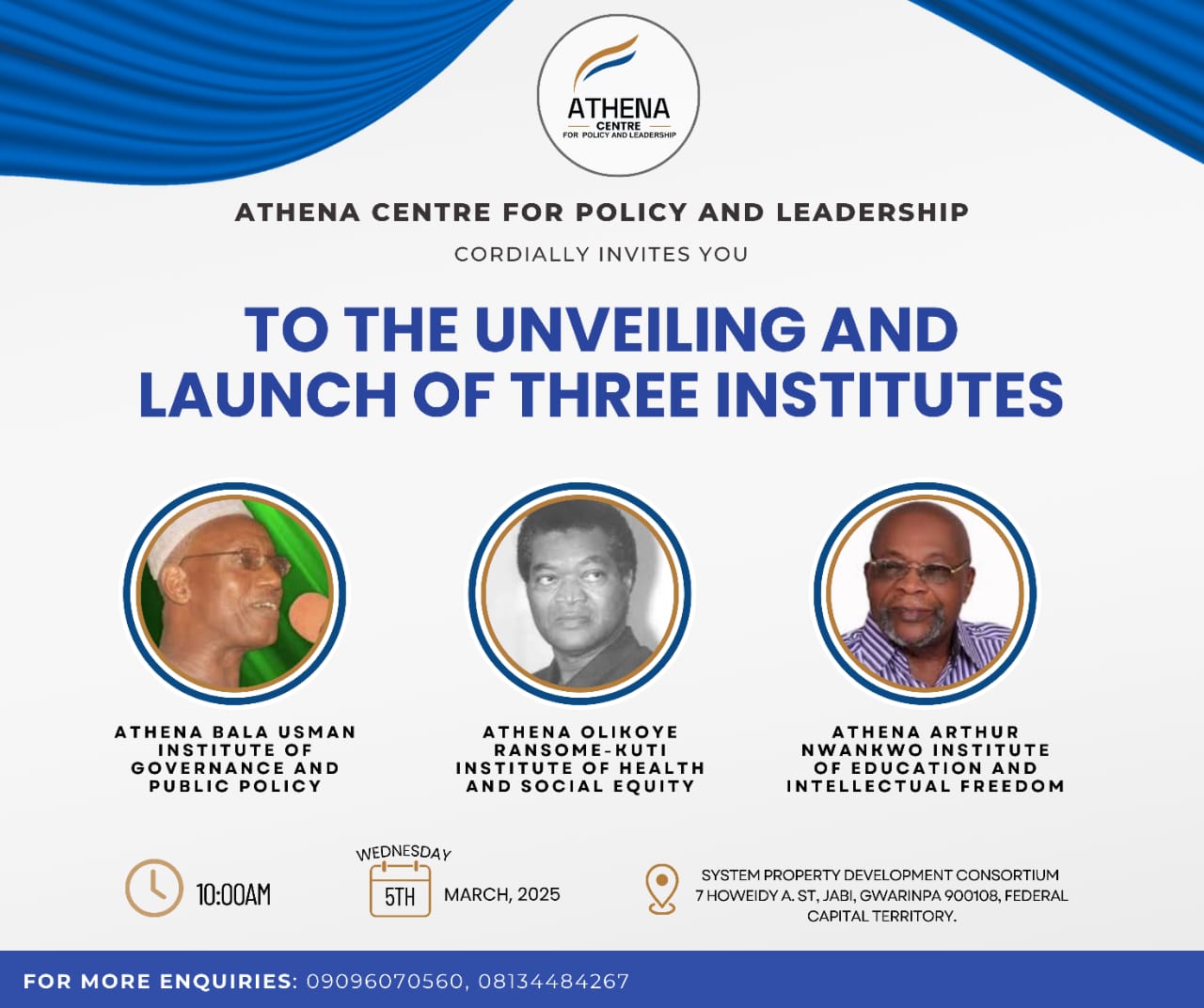 Athena Centre to honour Arthur Nwankwo, Bala-Usman, Olikoye Ransome-Kuti