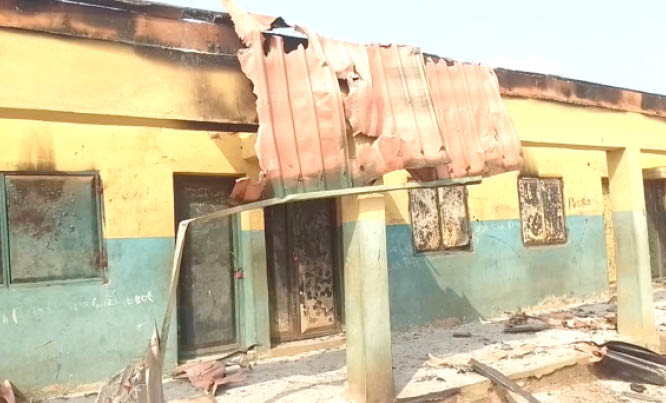 Hoodlums burn down school buildings in Benue